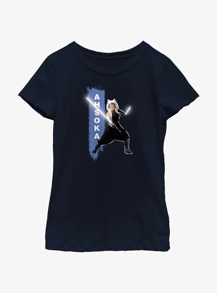 Star Wars Ahsoka Two Sabers Youth Girls T-Shirt