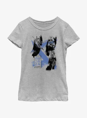 Star Wars Ahsoka Jedi Strokes Youth Girls T-Shirt