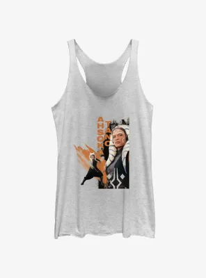 Star Wars Ahsoka Portrait Swoosh Womens Tank Top