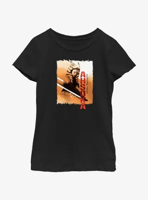 Star Wars Ahsoka Warm Tonal Swoosh Youth Girls T-Shirt