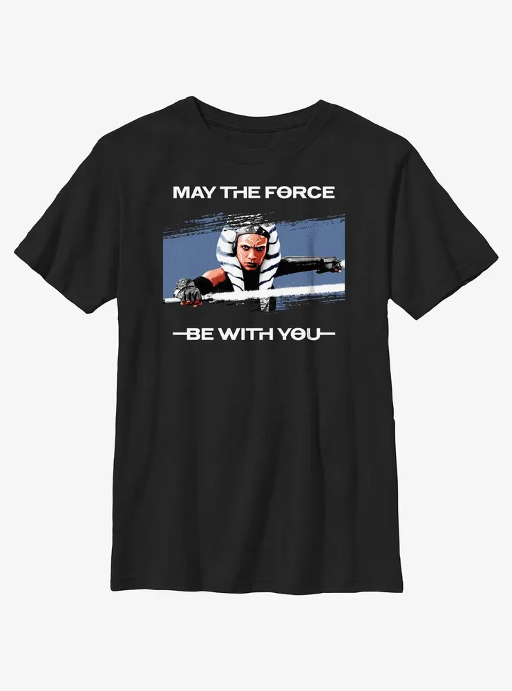 Star Wars Ahsoka May The Force Be With You Portrait Youth T-Shirt