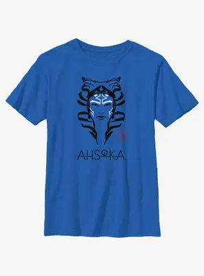 Star Wars Ahsoka Face Portrait Youth T-Shirt