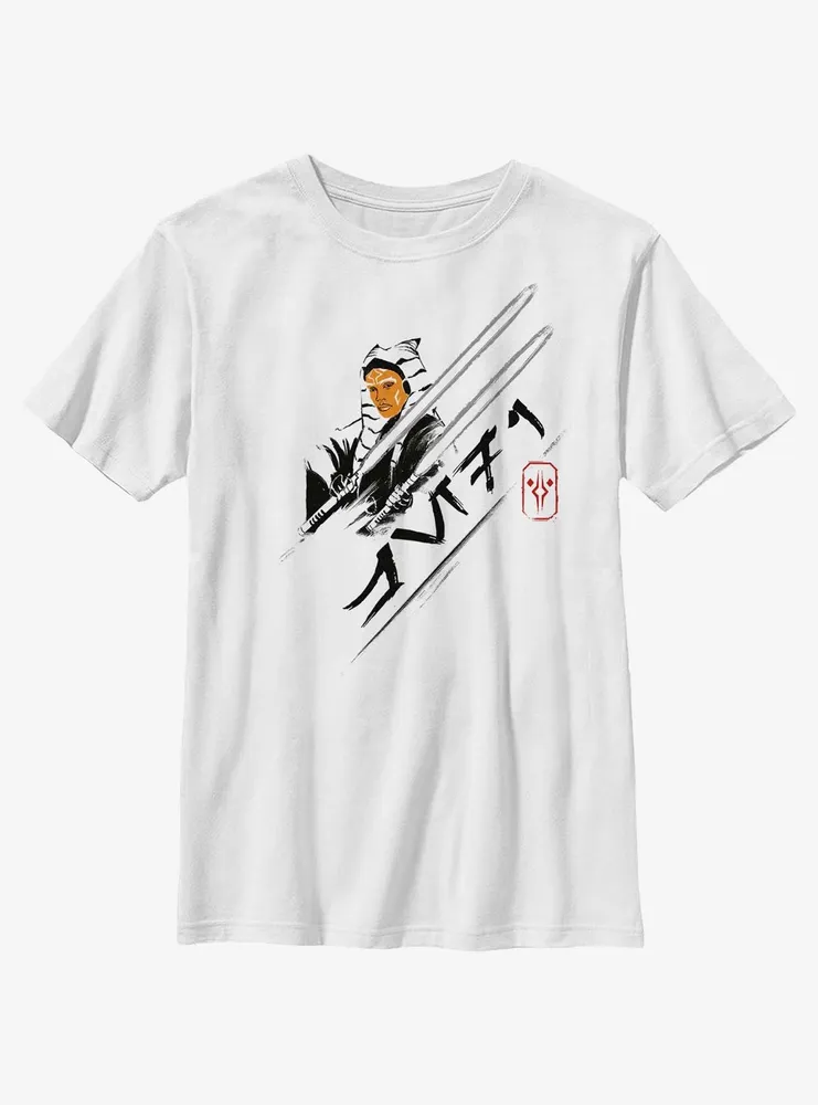 Star Wars Ahsoka Dual Wield Saber Youth T-Shirt