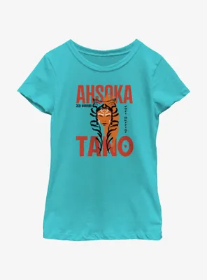 Star Wars Ahsoka Face Overlay Youth Girls T-Shirt