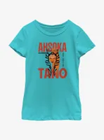 Star Wars Ahsoka Face Overlay Youth Girls T-Shirt