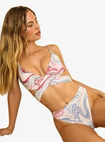 Dippin' Daisy's Ibiza Swim Top Multi-Colored Ripples