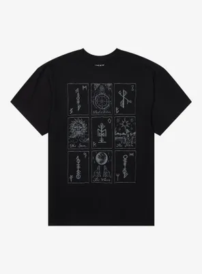 Cosmic Aura Tarot Card Oversized T-Shirt