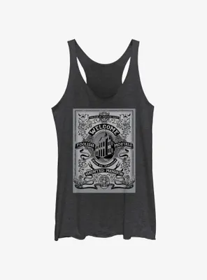 Disney Haunted Mansion Welcome Foolish Mortals Poster Womens Tank Top