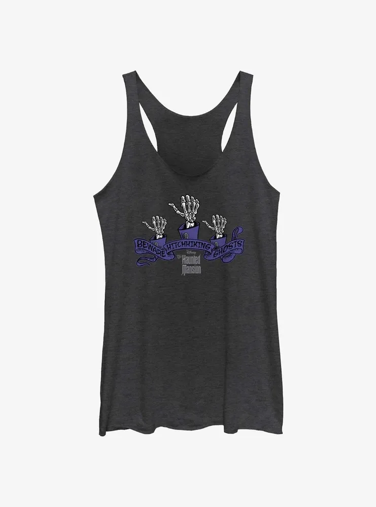 Disney Haunted Mansion Beware Hitchhiking Ghosts Womens Tank Top