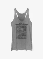 Disney Haunted Mansion Blueprint Womens Tank Top