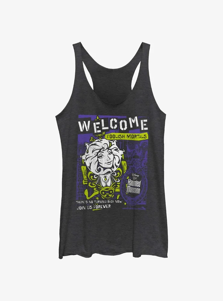 Disney Haunted Mansion Leota Toombs Welcome Poster Womens Tank Top