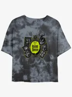 Disney Haunted Mansion Resident Portraits Tie-Dye Womens Crop T-Shirt