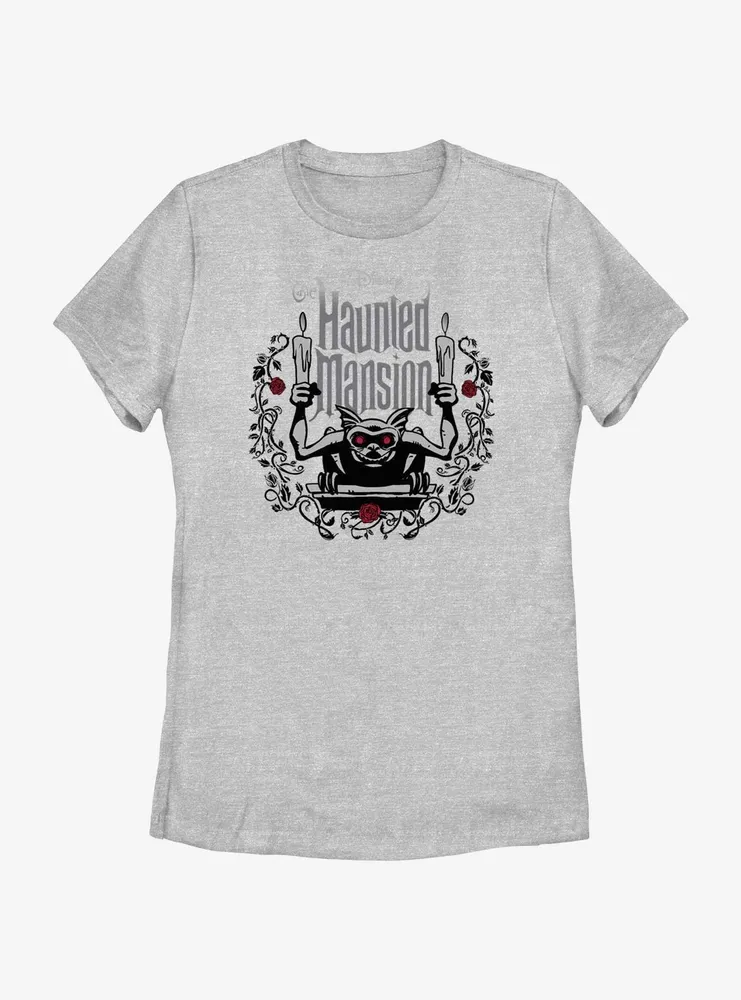 Disney Haunted Mansion Gargoyle With Candles Womens T-Shirt