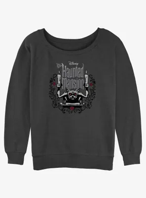 Disney Haunted Mansion Gargoyle With Candles Womens Slouchy Sweatshirt