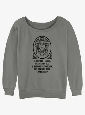 Disney Haunted Mansion Dear Sweet Leota Womens Slouchy Sweatshirt