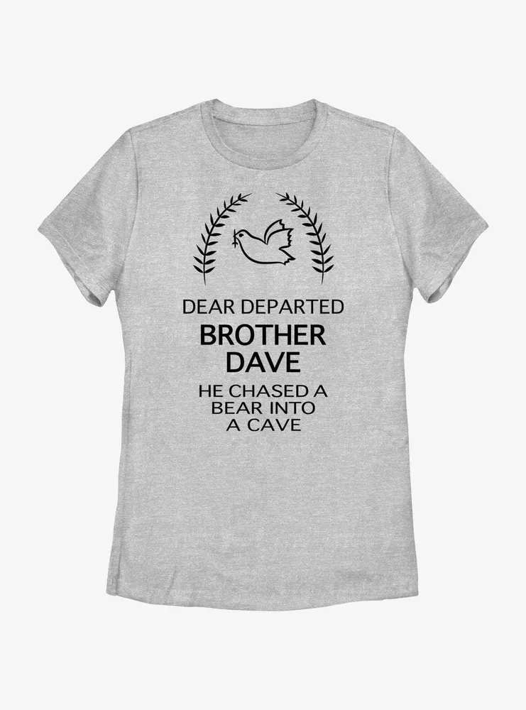 Disney Haunted Mansion Dear Departed Brother Dave Womens T-Shirt