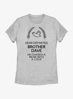 Disney Haunted Mansion Dear Departed Brother Dave Womens T-Shirt