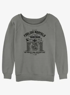 Disney Haunted Mansion Tomb Sweet Womens Slouchy Sweatshirt