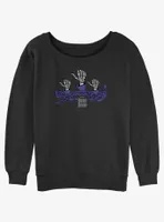 Disney Haunted Mansion Beware Hitchhiking Ghosts Womens Slouchy Sweatshirt