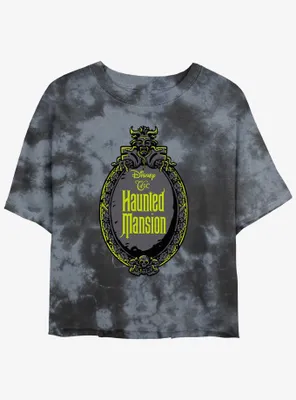 Disney Haunted Mansion Mirror Tie-Dye Womens Crop T-Shirt