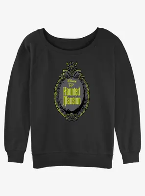 Disney Haunted Mansion Mirror Womens Slouchy Sweatshirt