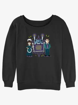 Disney Haunted Mansion Maid & Butler Tomb Sweet Womens Slouchy Sweatshirt