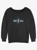 Disney Haunted Mansion Master Gracey Skeleton Portrait Womens Slouchy Sweatshirt