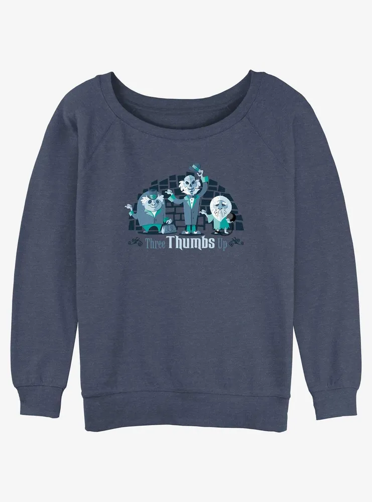 Disney Haunted Mansion Three Thumbs Up Womens Slouchy Sweatshirt