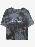 Disney Haunted Mansion Entrance Lineup Tie-Dye Womens Crop T-Shirt