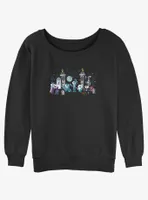 Disney Haunted Mansion Entrance Lineup Womens Slouchy Sweatshirt