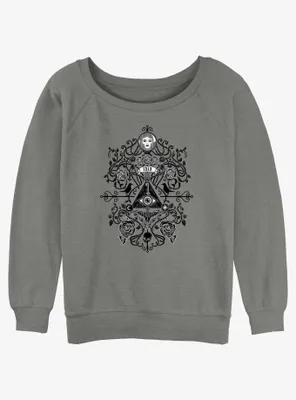 Disney Haunted Mansion Symbols Womens Slouchy Sweatshirt