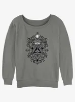 Disney Haunted Mansion Symbols Womens Slouchy Sweatshirt