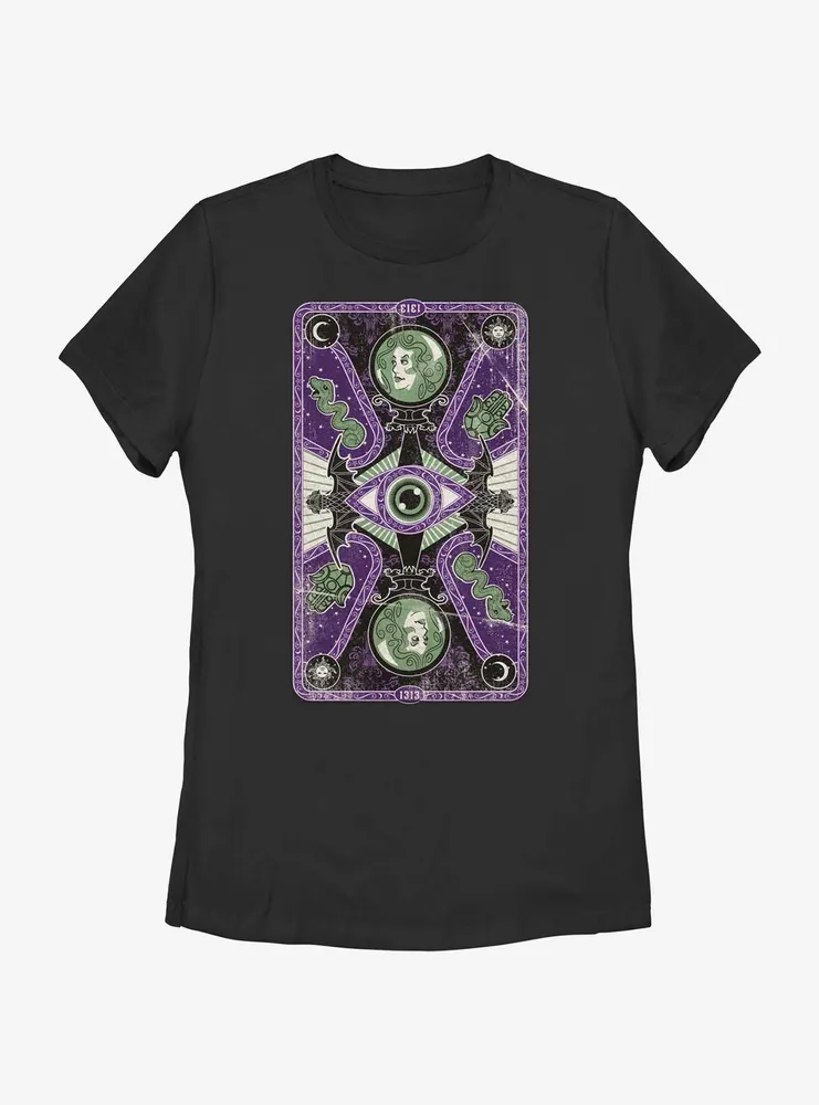 Disney Haunted Mansion Madam Leota Tarot Card Womens T-Shirt