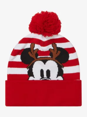 Disney Mickey Mouse Antlers Pom Beanie