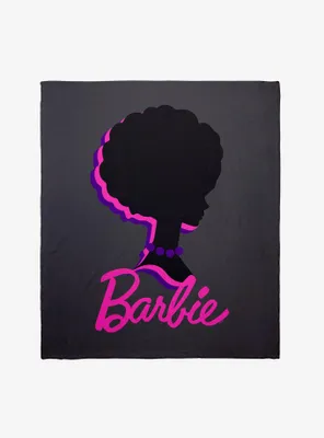 Barbie Afro Barbie Silhouette Throw Blanket
