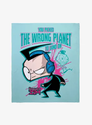 Invader Zim Wrong Planet Throw Blanket