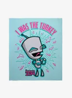 Invader Zim Gir The Turkey Throw Blanket