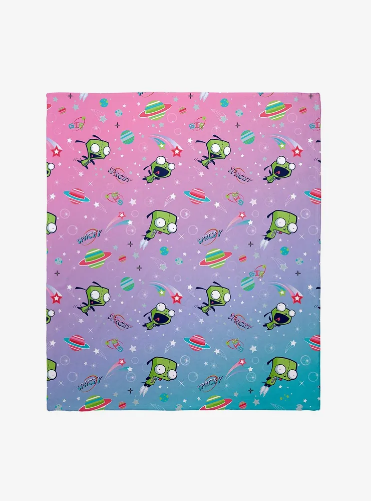 Invader Zim Spacey Gir Throw Blanket