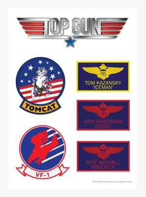 Top Gun Badge Kiss-Cut Sticker Sheet