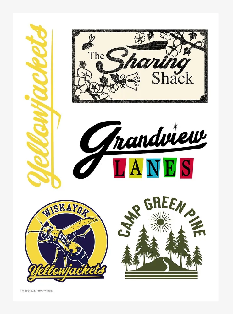 Yellowjackets Logos Kiss-Cut Sticker Sheet