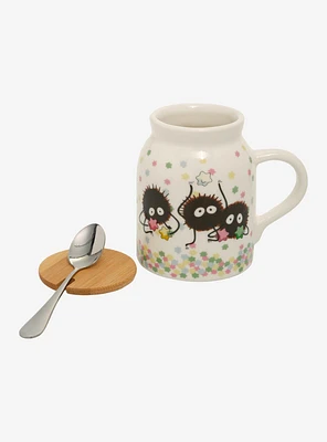 Studio Ghibli® Spirited Away Soot Sprites Lidded Mug With Spoon