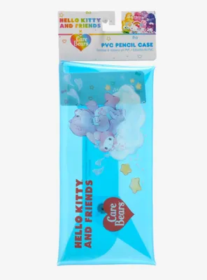 Hello Kitty And Friends X Care Bears Translucent Blue Pencil Case