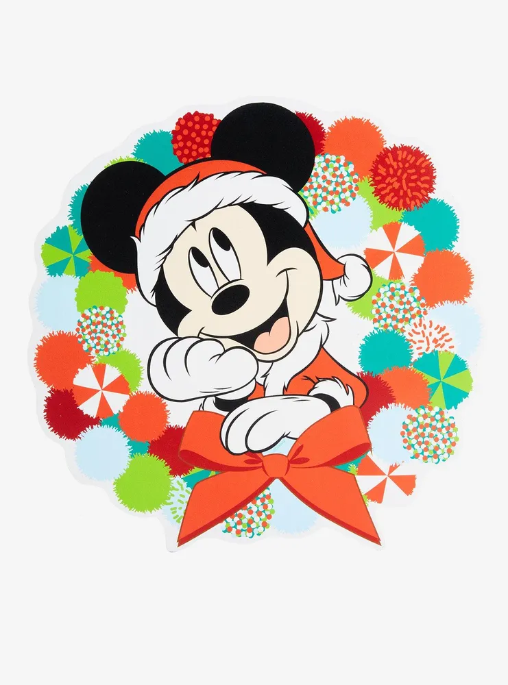 Disney Mickey Mouse Pom Pom Wreath Wall Art