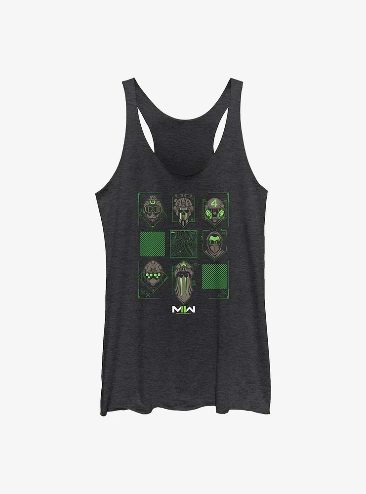 Call Of Duty Tactical Faces Girls Raw Edge Tank
