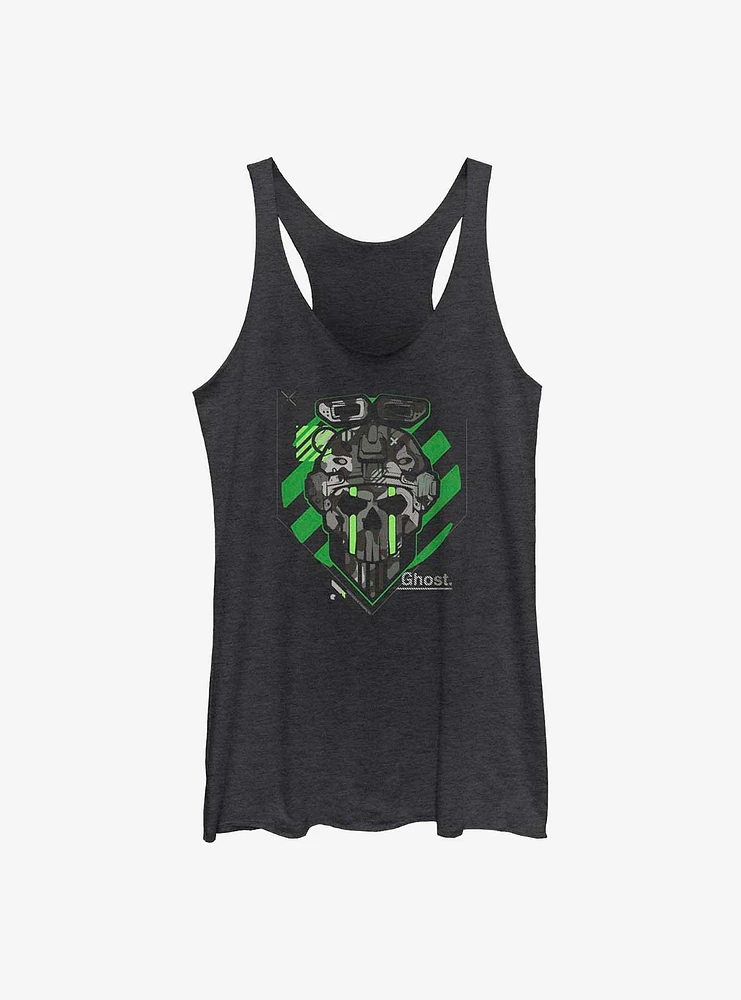 Call Of Duty Camo Ghost Girls Raw Edge Tank