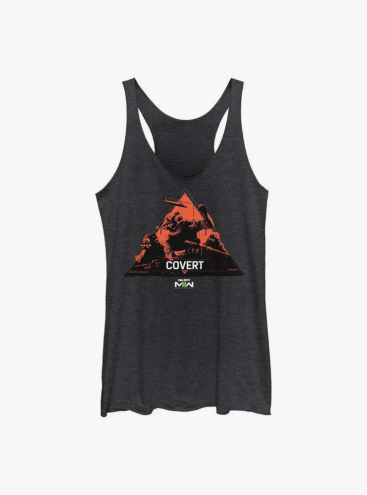 Call Of Duty Covert Red Variant Girls Raw Edge Tank