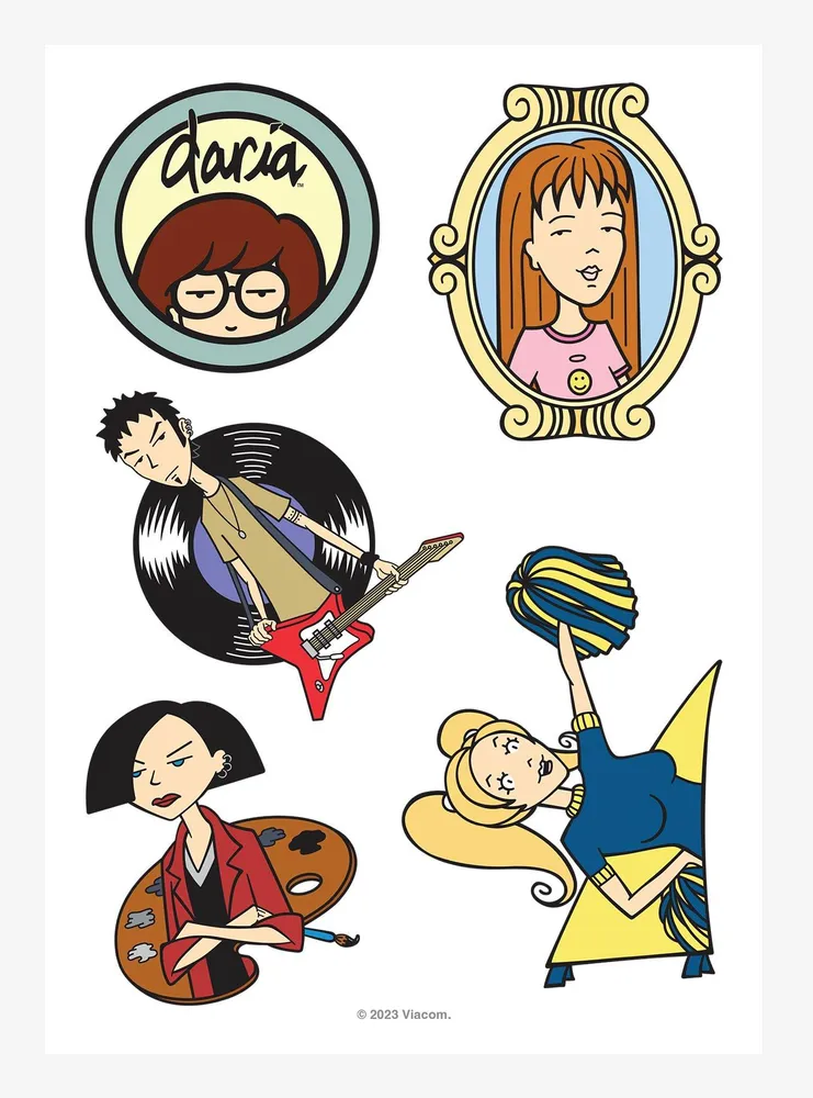 MTV Daria and Friends Kiss-Cut Sticker Sheet