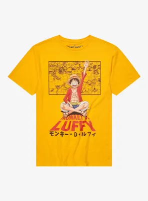 One Piece Luffy Map T-Shirt