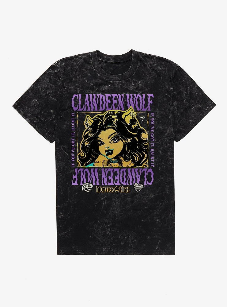 Monster High If You've Got It Haunt Clawdeen Mineral Wash T-Shirt