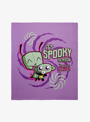 Invader Zim Gir Spooky Season Throw Blanket